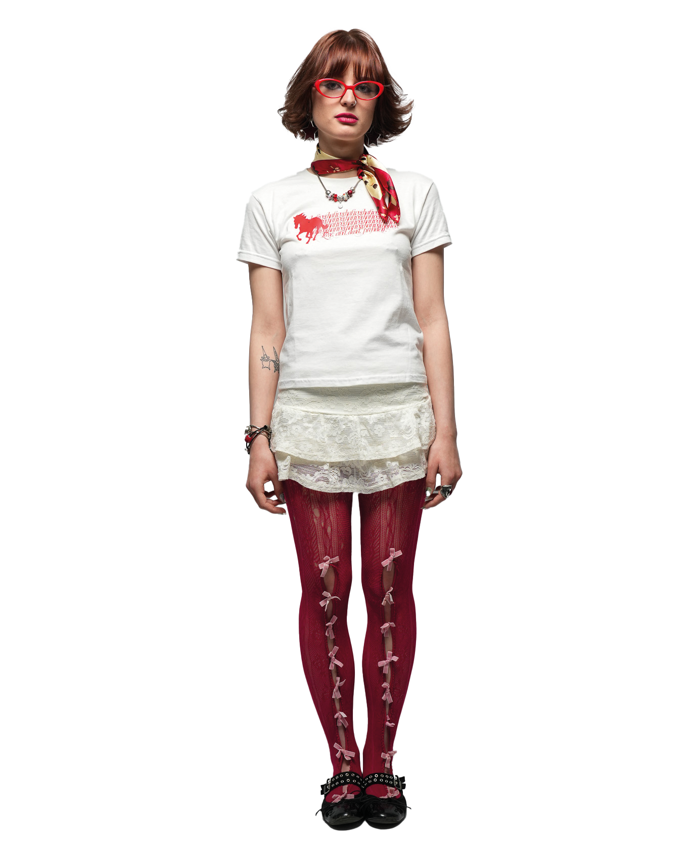 HORSE CHASE - SLIM TOP (WHITE)