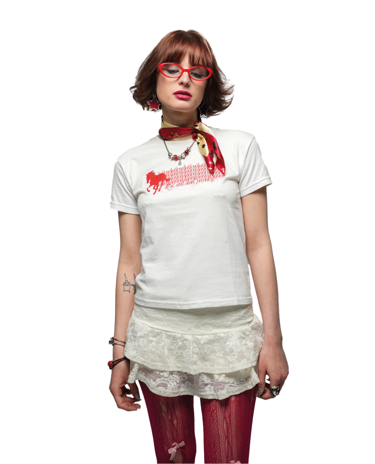 HORSE CHASE - SLIM TOP (WHITE)