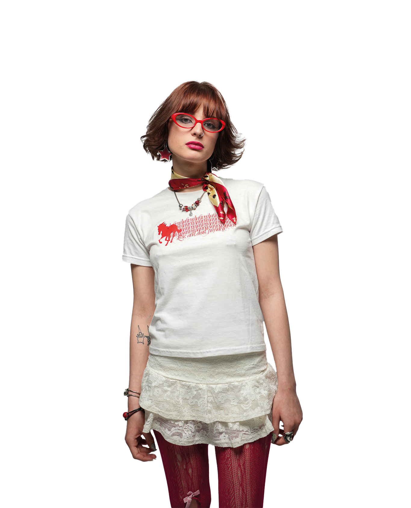 HORSE CHASE - SLIM TOP (WHITE)