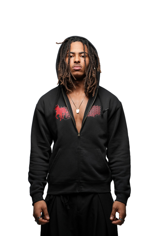 HORSE CHASE - ZIPPER (BLACK)